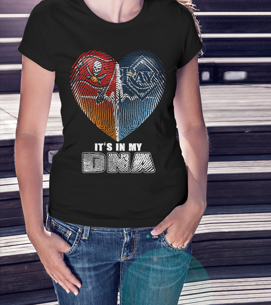 It's In My Dna Buccaneers Rays Heart T-Shirt
