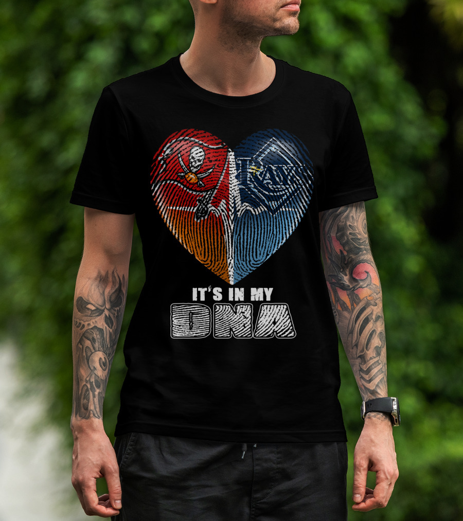It's In My Dna Buccaneers Rays Heart T-Shirt