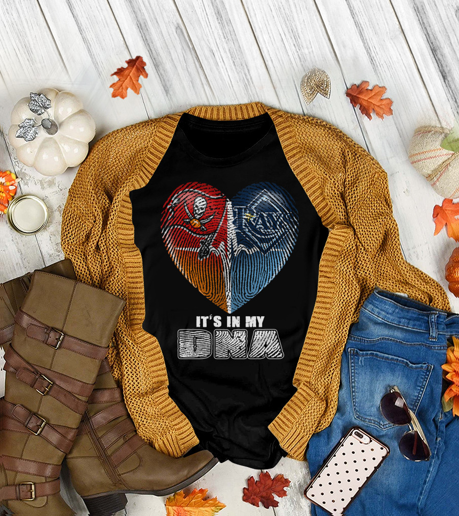It's In My Dna Buccaneers Rays Heart T-Shirt