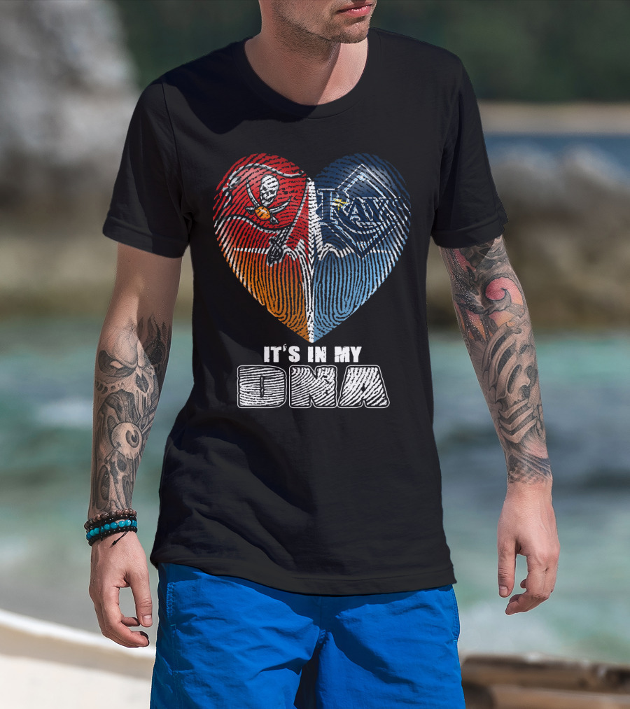 It's In My Dna Buccaneers Rays Heart T-Shirt