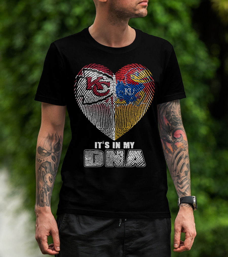 Kansas City Chiefs Ku Jayhawks It's In My Dna T-Shirt