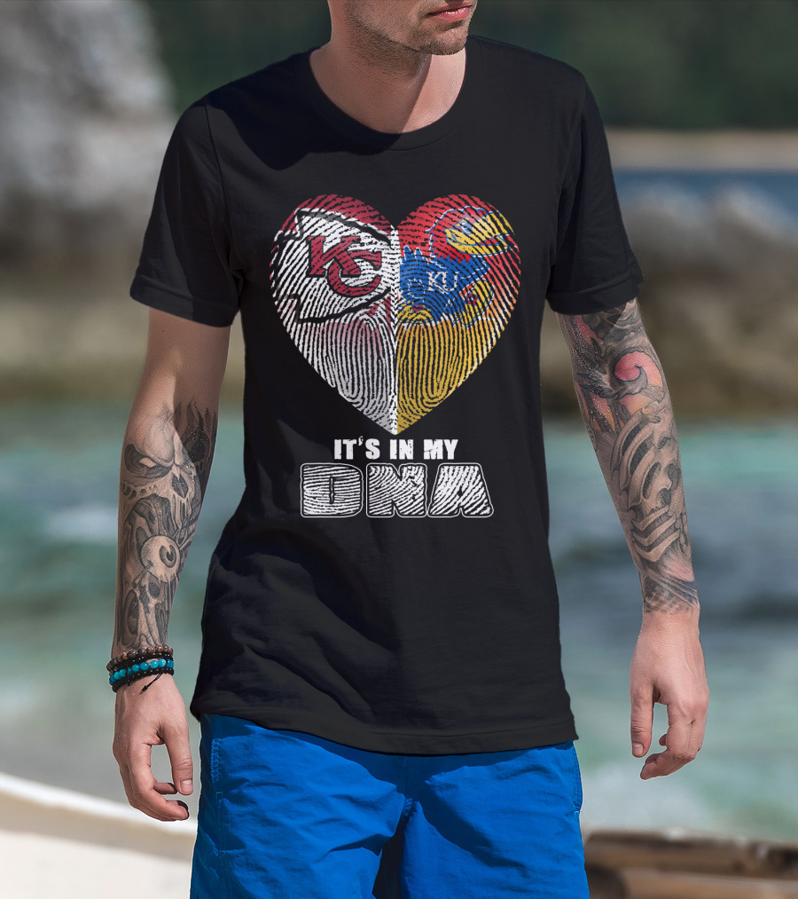 Kansas City Chiefs Ku Jayhawks It's In My Dna T-Shirt