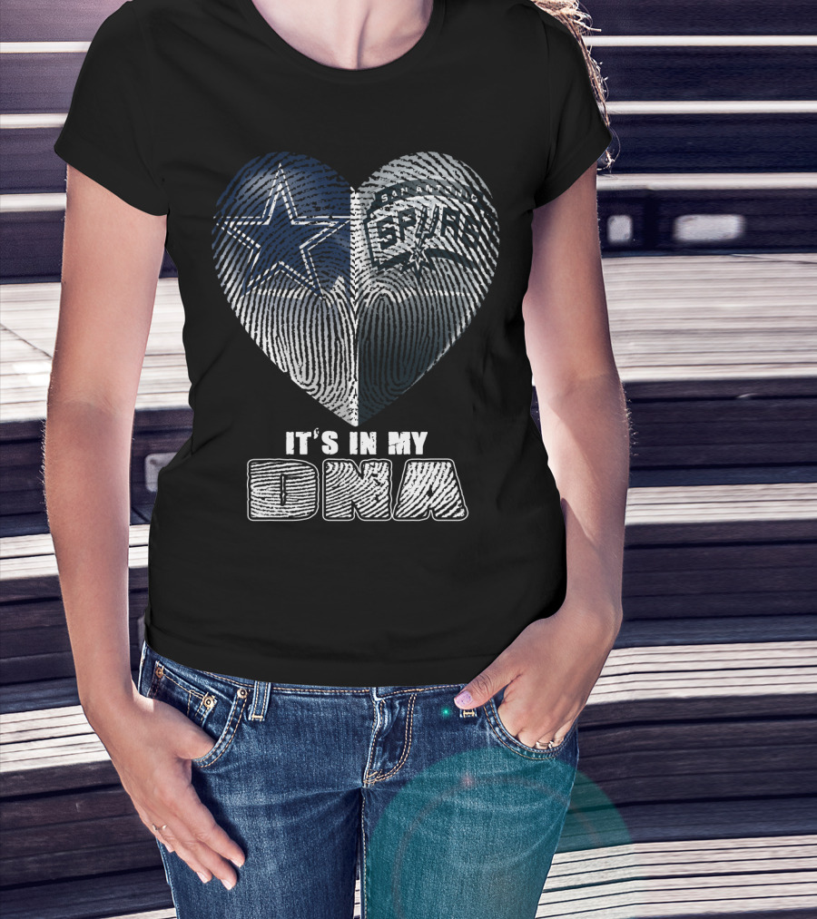 Dallas Cowboys San Antonio Spurs It's In My Dna T-Shirt