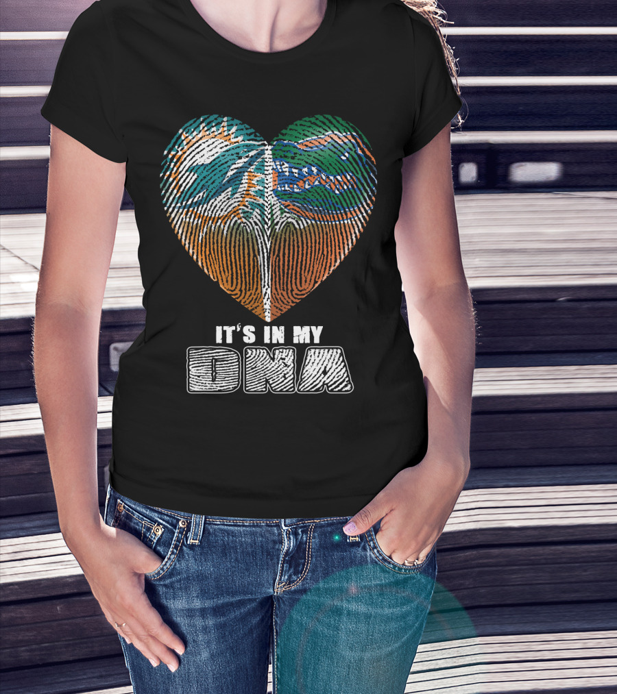 Miami Dolphins Florida Gators It's In My Dna T-Shirt