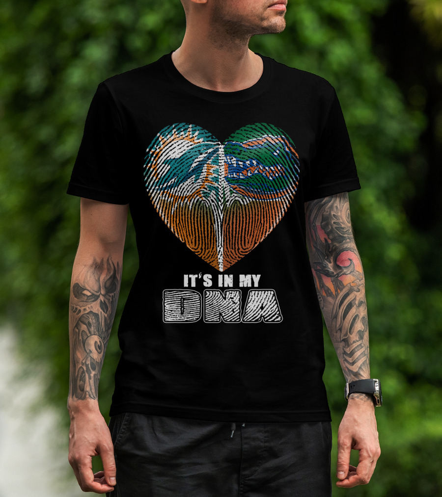 Miami Dolphins Florida Gators It's In My Dna T-Shirt