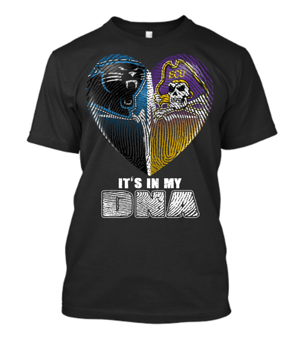 It's In My Dna Panthers Pirates Heart T-Shirt