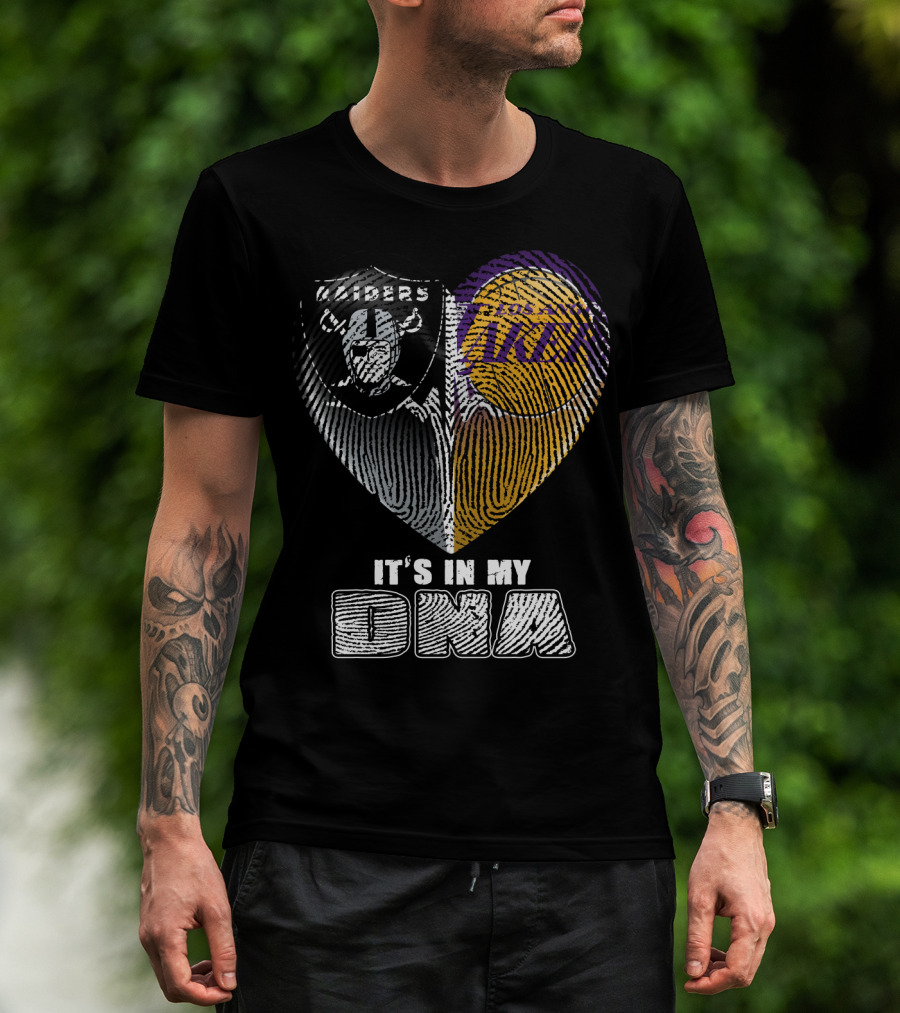 It's In My Dna Raiders Los Angeles Lakers T-Shirt