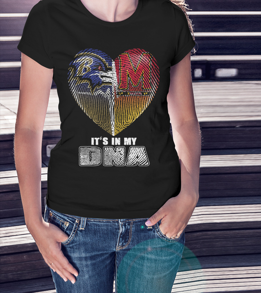 Baltimore Ravens And Maryland Terrapins It's In My Dna T-Shirt
