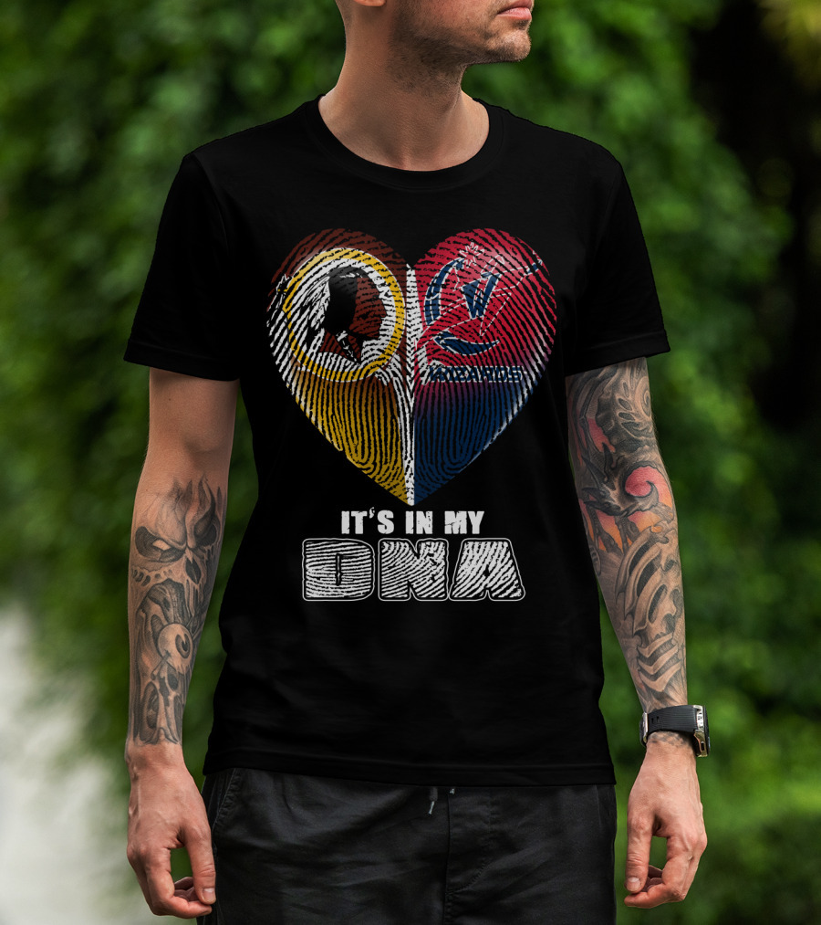 It's In My Dna Washington Redskins Wizards Heart T-Shirt