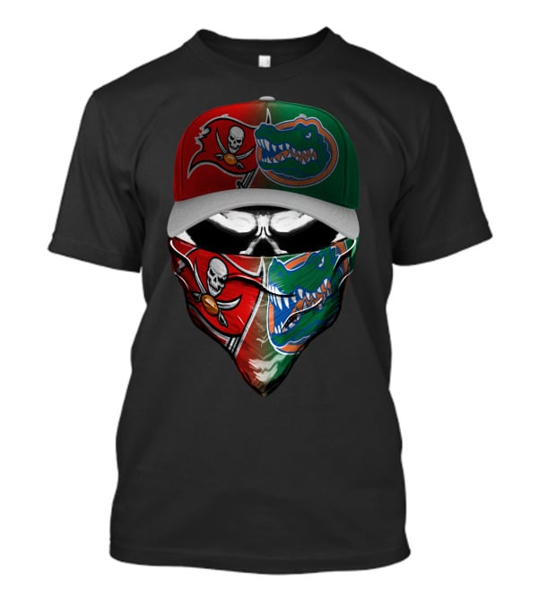 Buccaneers Gators Skull Mask Hat T-Shirt