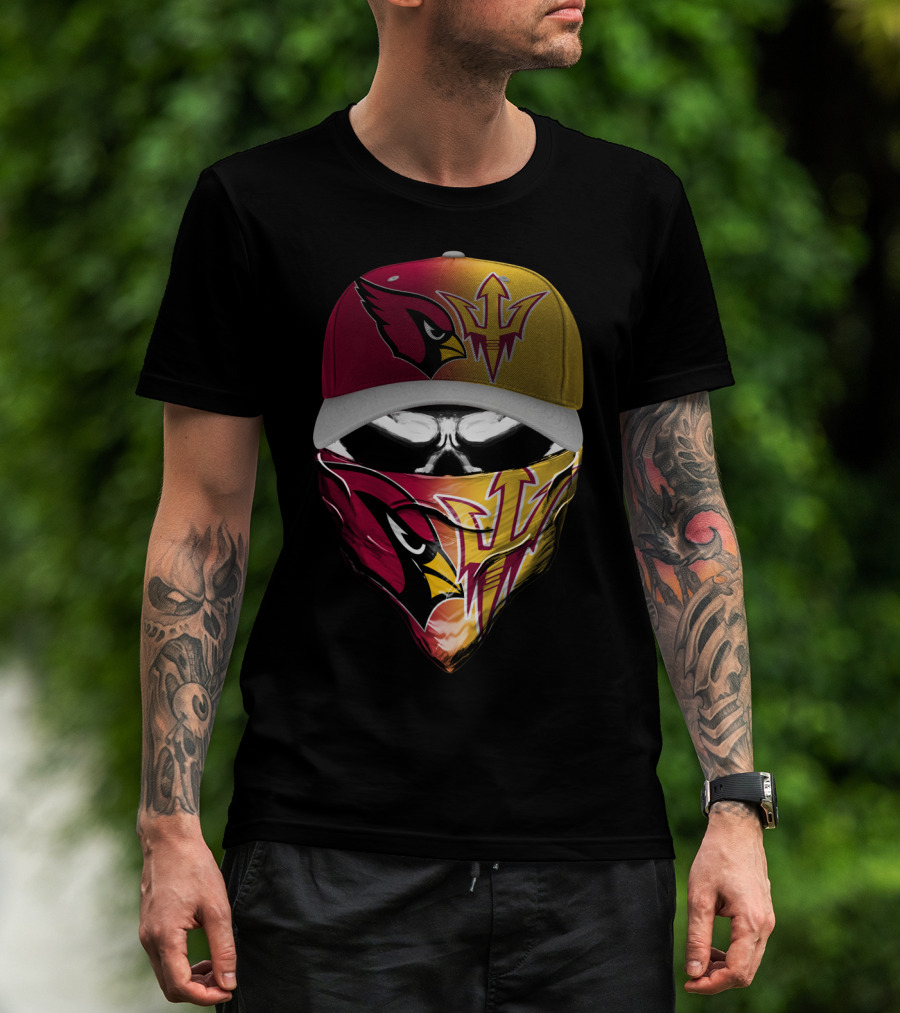 Arizona Cardinals Sun Devils Face Gear T-Shirt