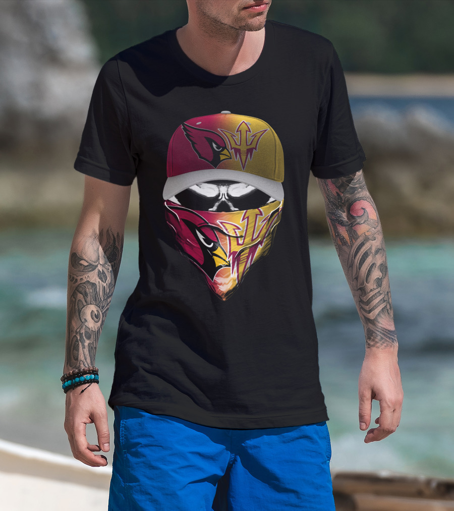 Arizona Cardinals Sun Devils Face Gear T-Shirt