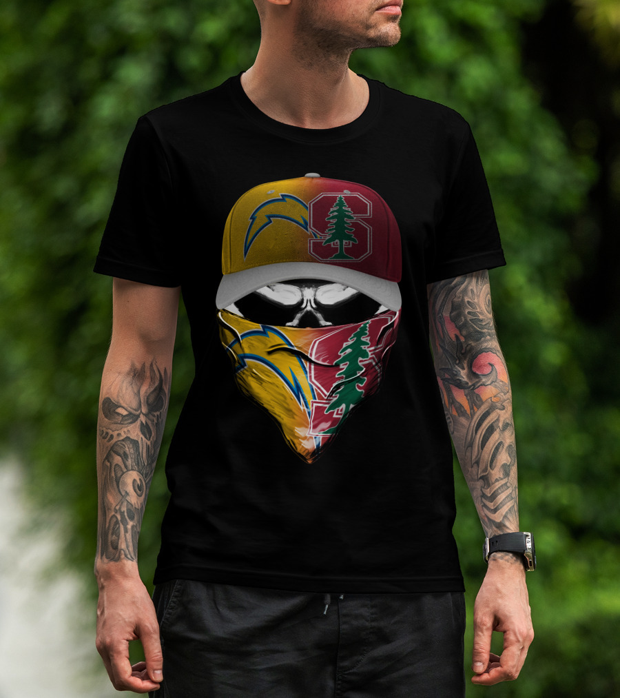 Stanford Tree Chargers Skull Mask T-Shirt