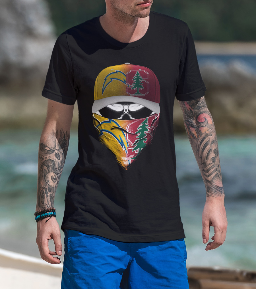 Stanford Tree Chargers Skull Mask T-Shirt