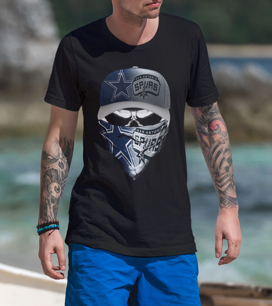 San Antonio Spurs Dallas Cowboys Skum 048 T-Shirt
