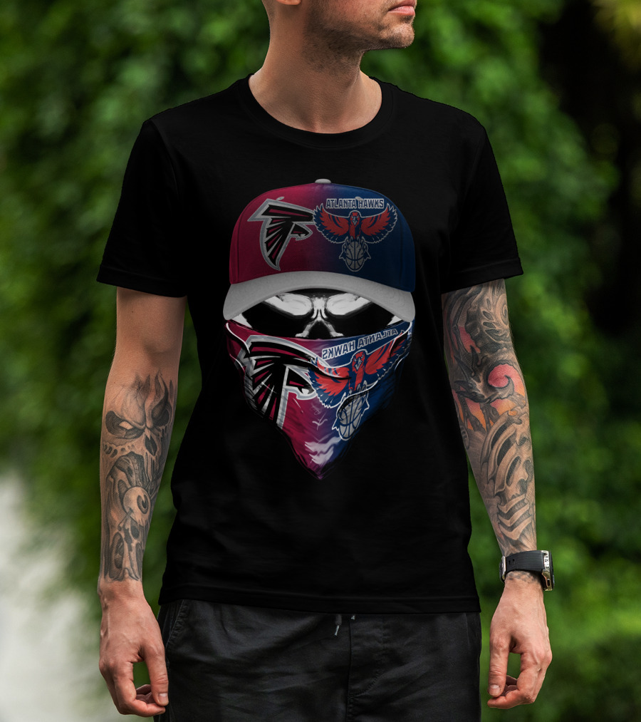 Atlanta Hawks Falcon Face Mask And Hat Combo T-Shirt
