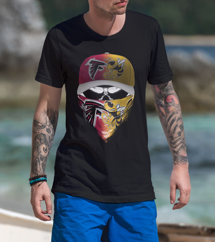Falcons Gt Skull Mask Cap Football Crossover T-Shirt