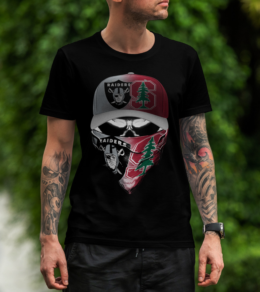 Raiders Stanford Tree Hybrid Fan Mask Hat Combination T-Shirt