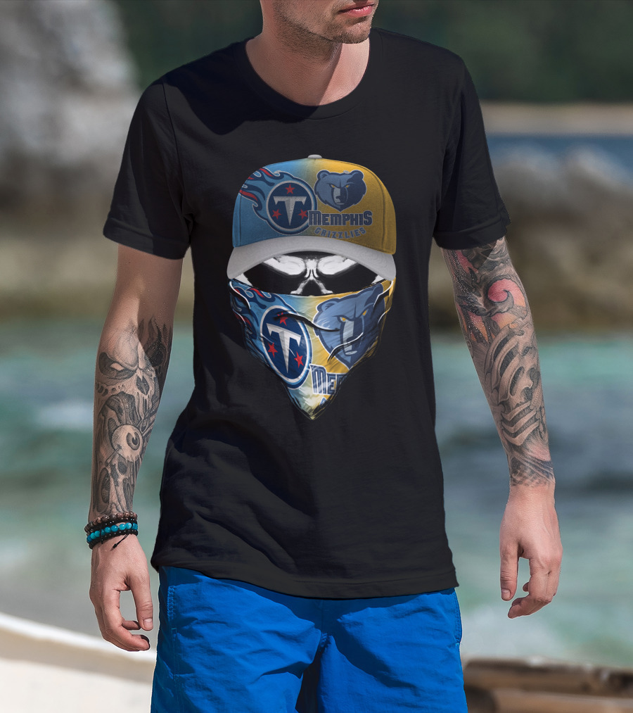 Memphis Grizzlies Tennessee Titans Fan Gear Skum 128 T-Shirt