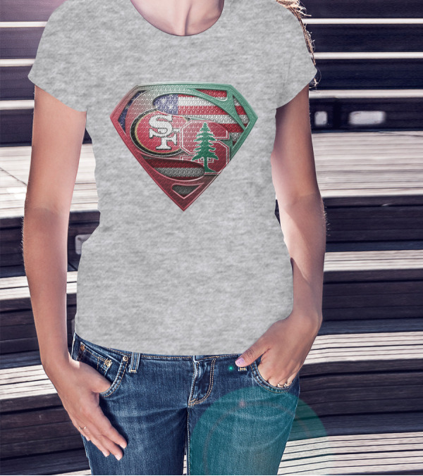 Sf Tree American Flag Shield T-Shirt