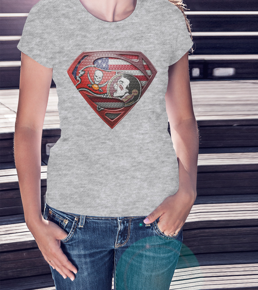 Superhero Skull Bat Shield With American Flag Elements T-Shirt