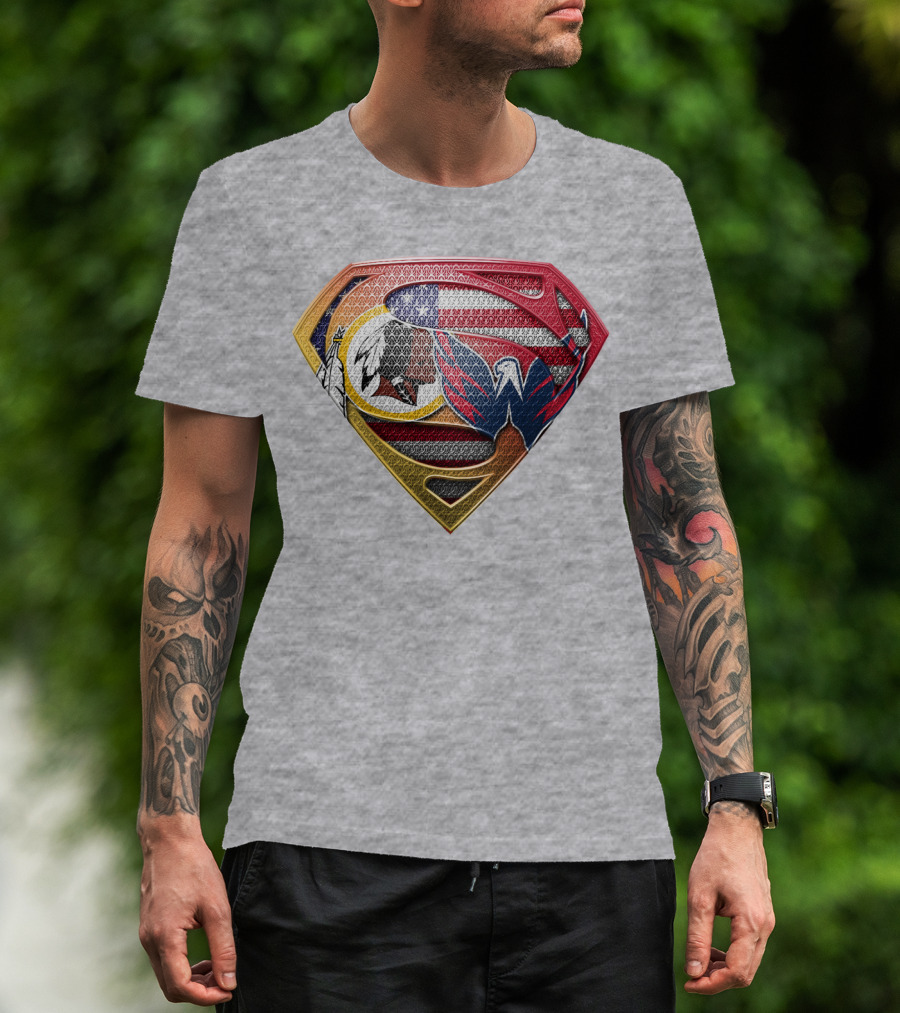 Superman Washington Sports Teams Mashup T-Shirt