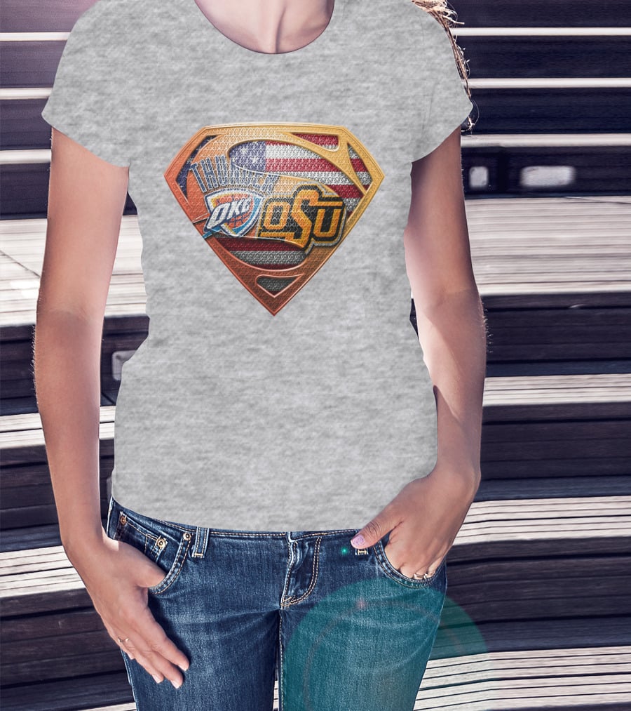 Okc Thunder Osu American Shield T-Shirt