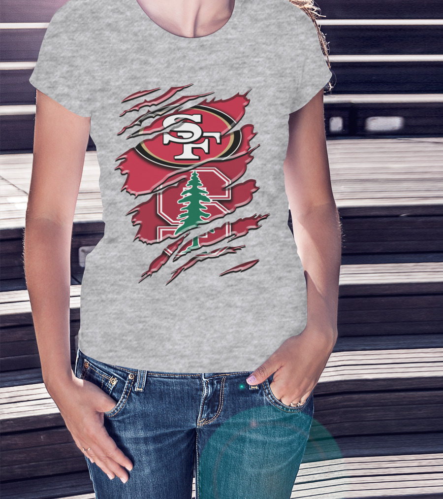 Sf Stanford Tree Logo Rah T-Shirt