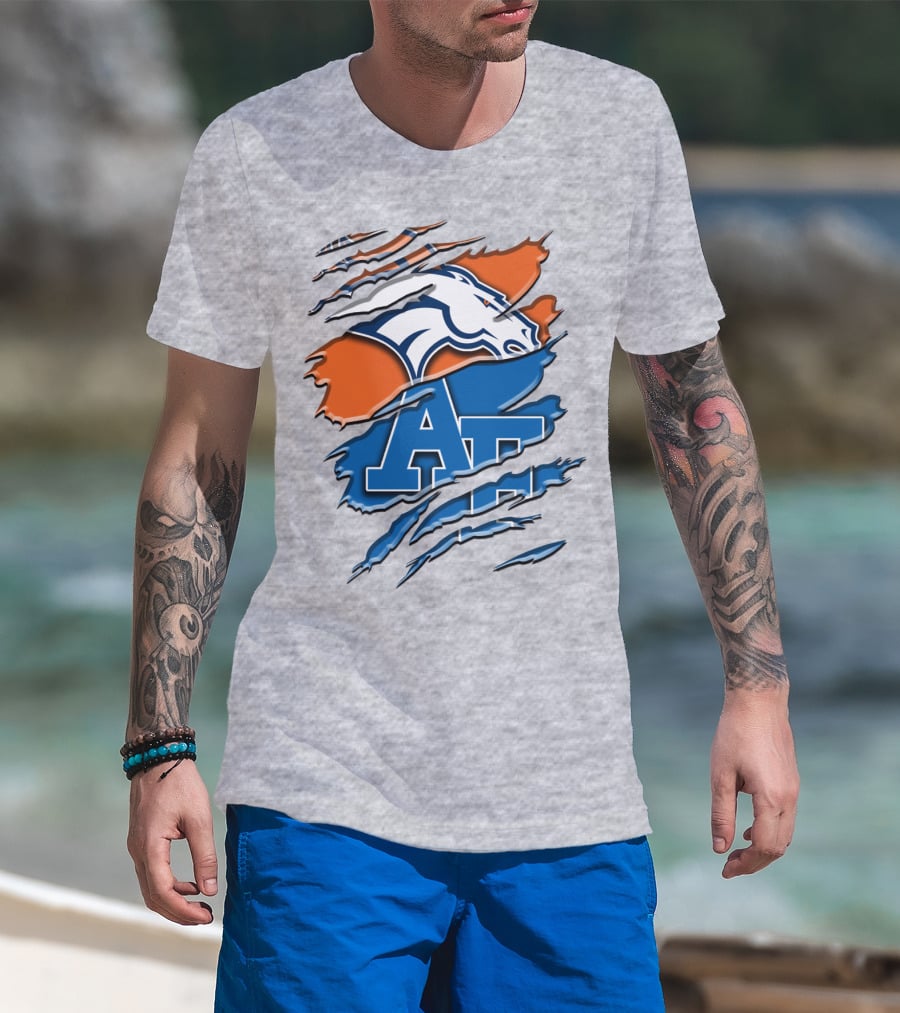 Denver Broncos And Air Force Falcons Logo Mashup Rah 015 T-Shirt