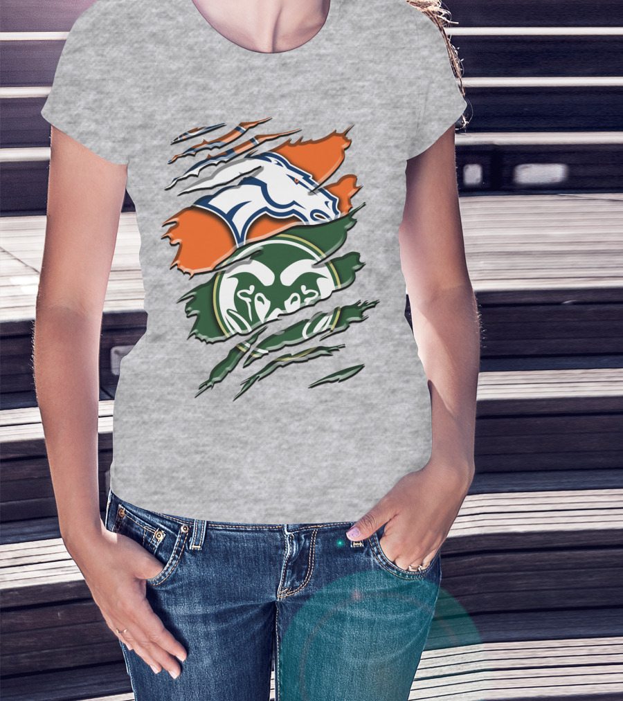 Denver Broncos Colorado State Rams T-Shirt