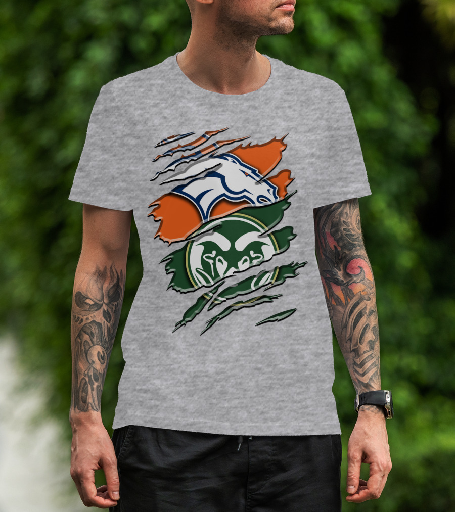 Denver Broncos Colorado State Rams T-Shirt