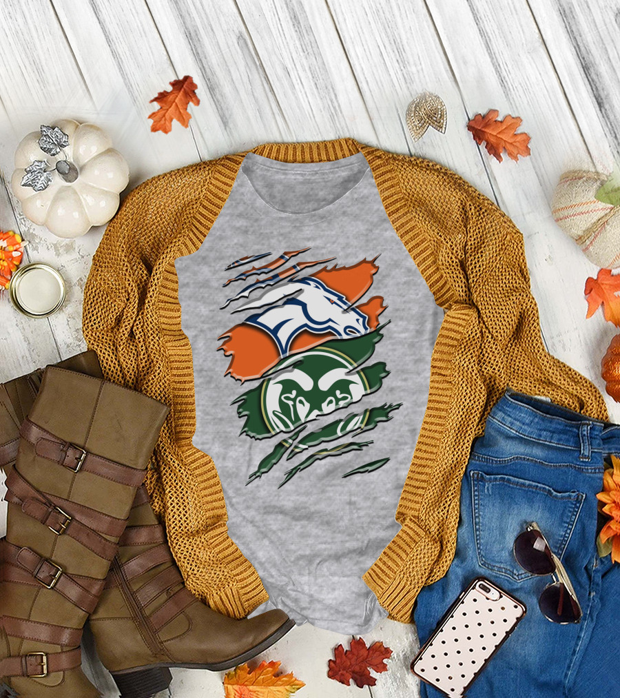 Denver Broncos Colorado State Rams T-Shirt