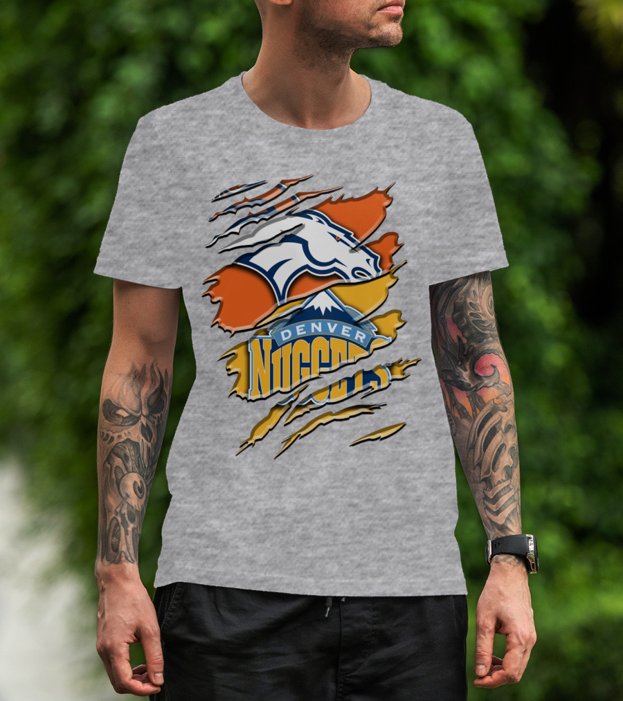 Denver Broncos And Nuggets Fan Crossover Rah 020 T-Shirt