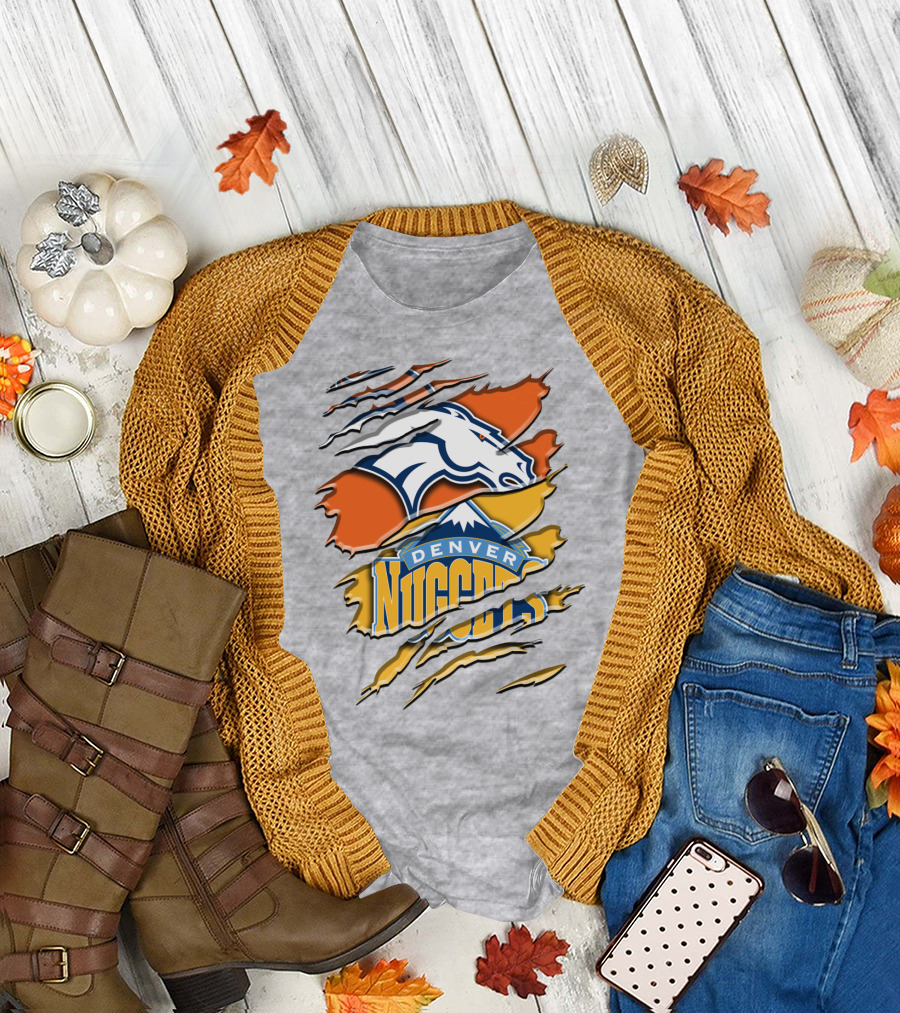 Denver Broncos And Nuggets Fan Crossover Rah 020 T-Shirt