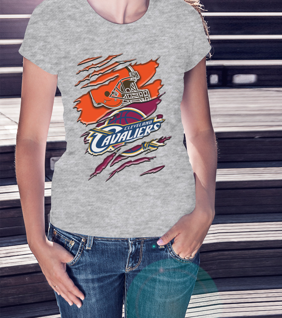 Cleveland Cavaliers Browns Helmet Rah T-Shirt