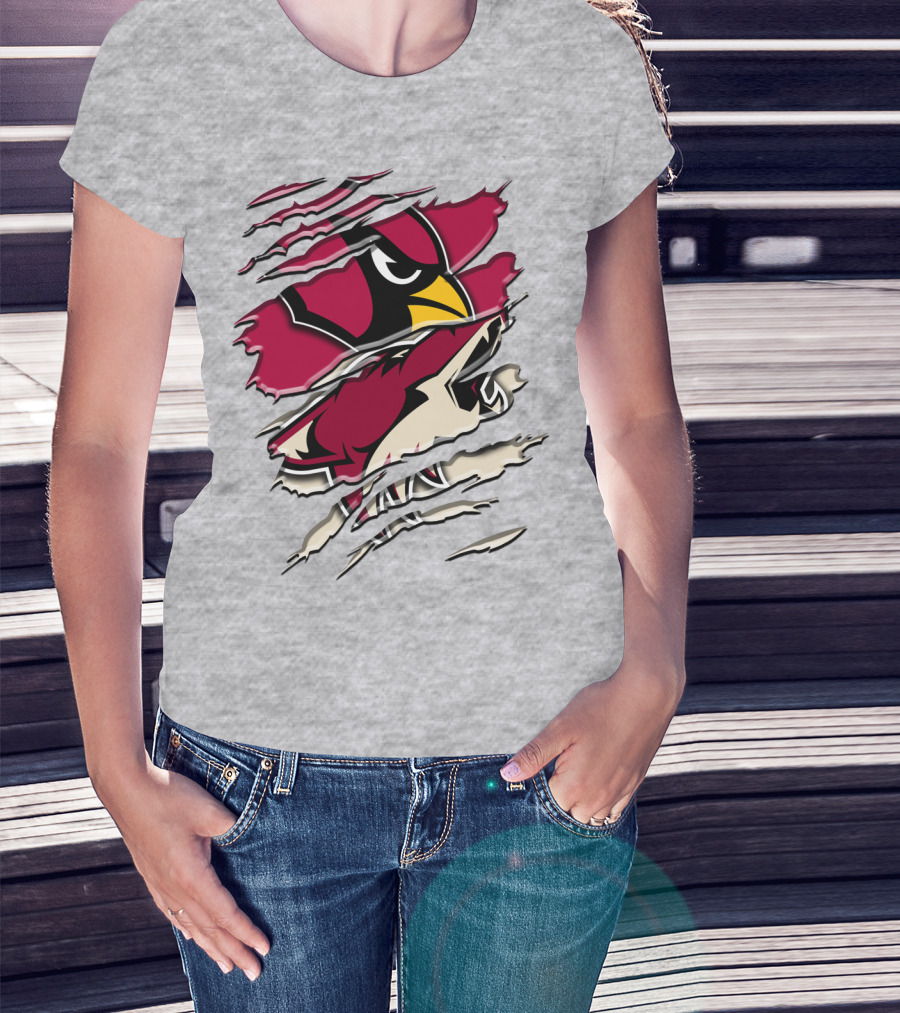 Arizona Cardinals Ripped Design Rah 028 T-Shirt