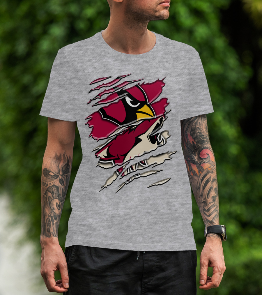 Arizona Cardinals Ripped Design Rah 028 T-Shirt