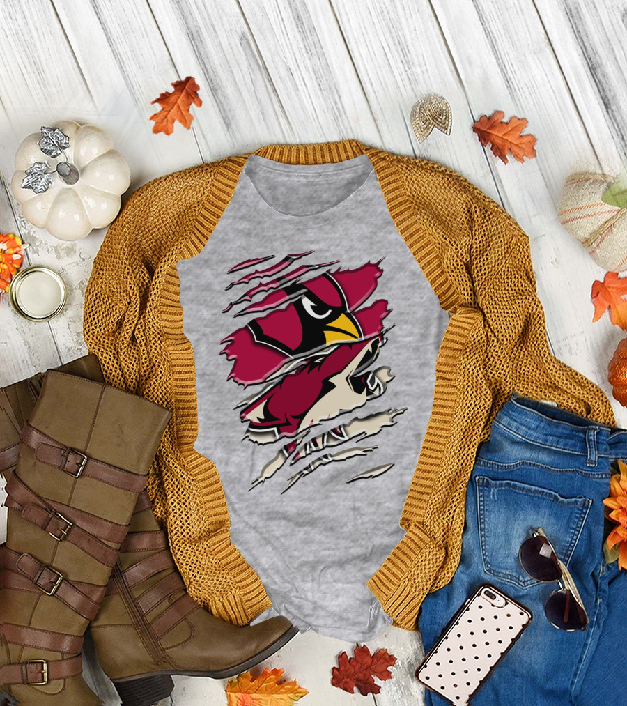 Arizona Cardinals Ripped Design Rah 028 T-Shirt