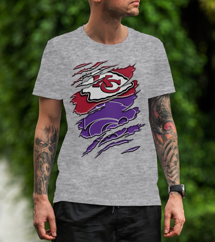 Kansas City Chiefs K-State Wildcats Fan Gear Rah 038 T-Shirt