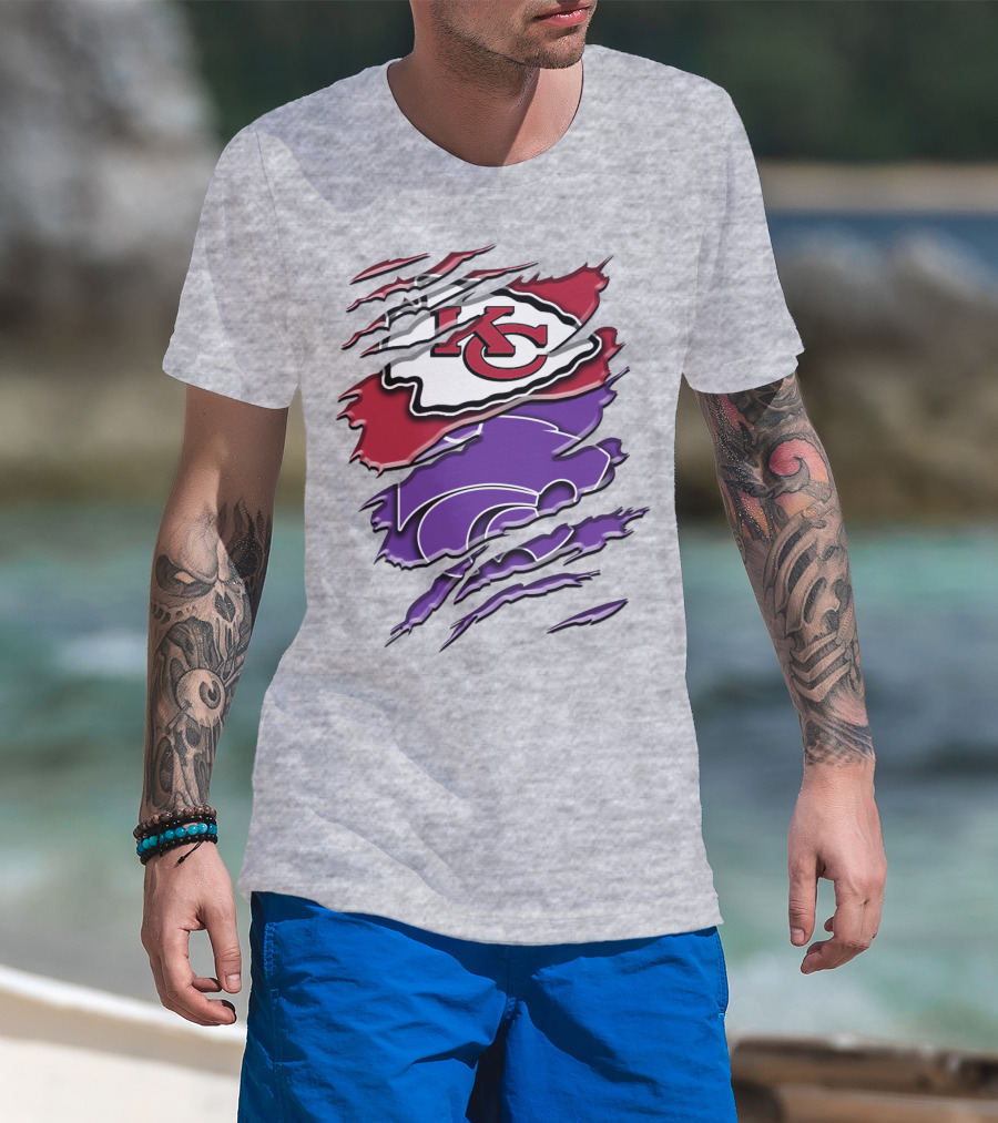 Kansas City Chiefs K-State Wildcats Fan Gear Rah 038 T-Shirt