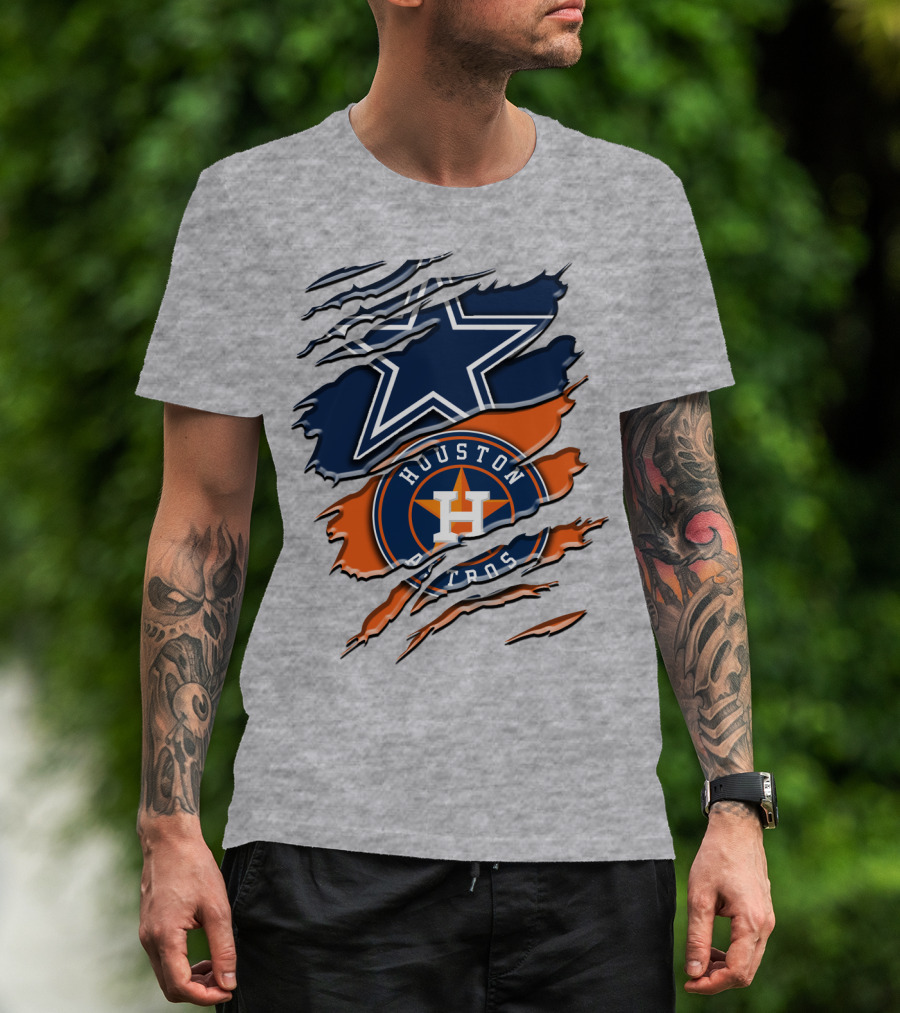 Dallas Cowboys Houston Astros Fan Crossover Rah 046 T-Shirt