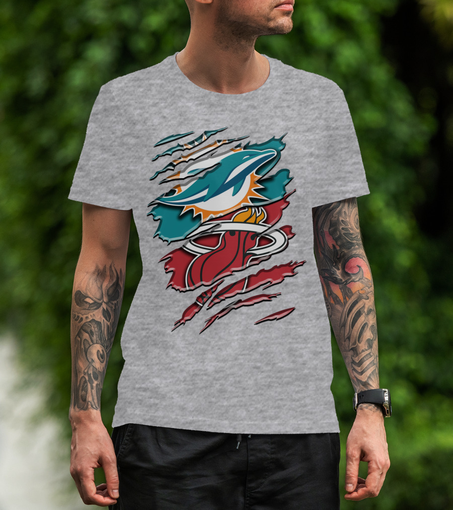 Miami Dolphins And Heat Rah 051 T-Shirt