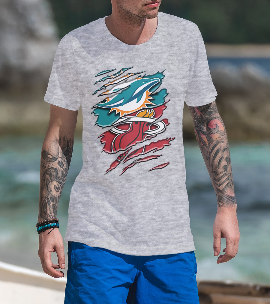 Miami Dolphins And Heat Rah 051 T-Shirt