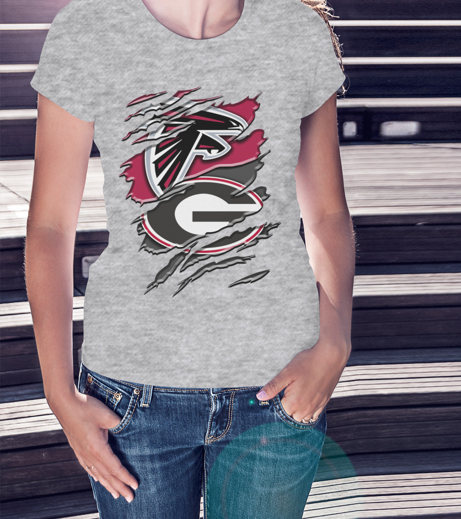 Atlanta Falcons Georgia Bulldogs Rah 061 T-Shirt