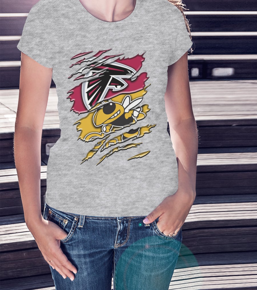 Atlanta Falcons And Georgia Tech Yellow Jackets Rah 062 T-Shirt