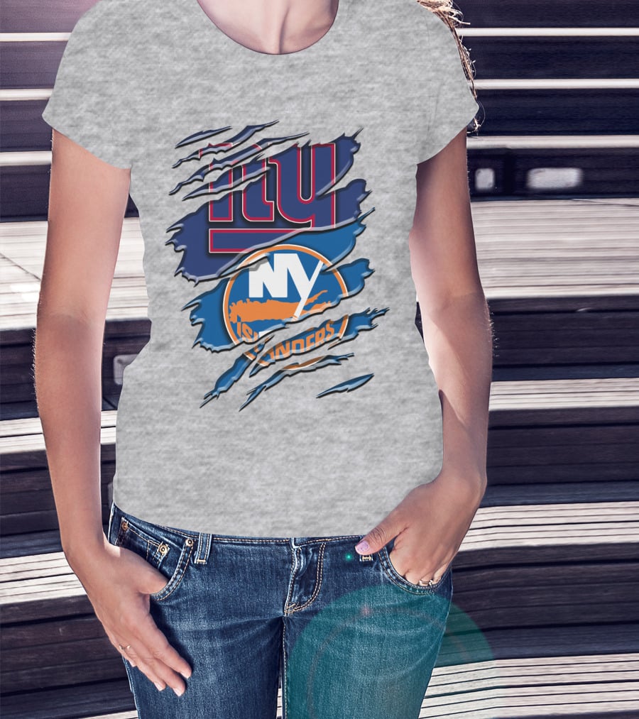 New York Giants Ny Islanders Crossover Rah 063 T-Shirt