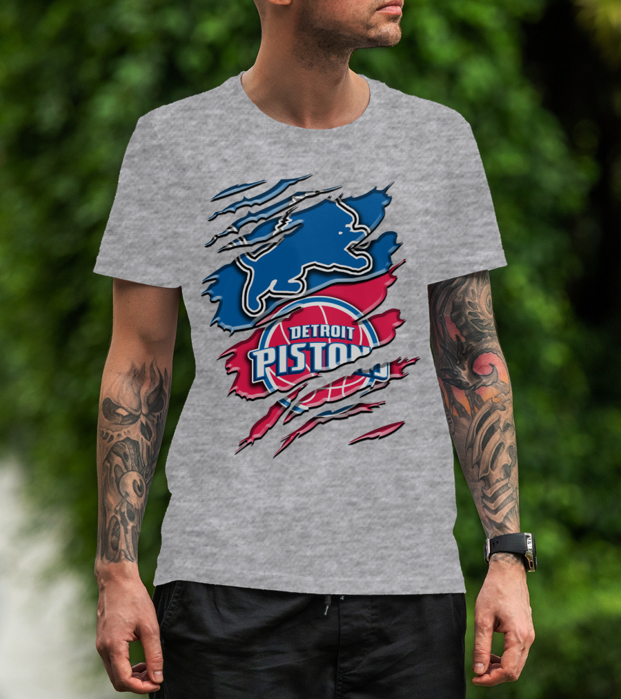 Detroit Pistons Rah 073 Lions Dual T-Shirt