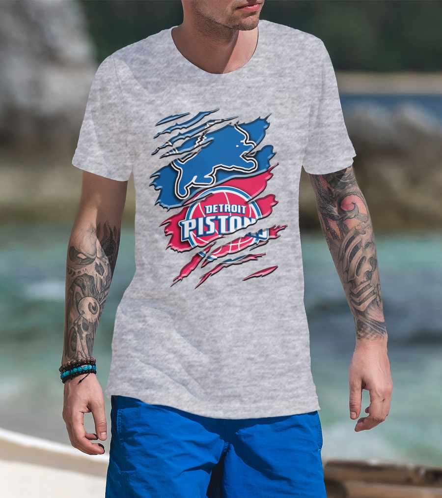 Detroit Pistons Rah 073 Lions Dual T-Shirt