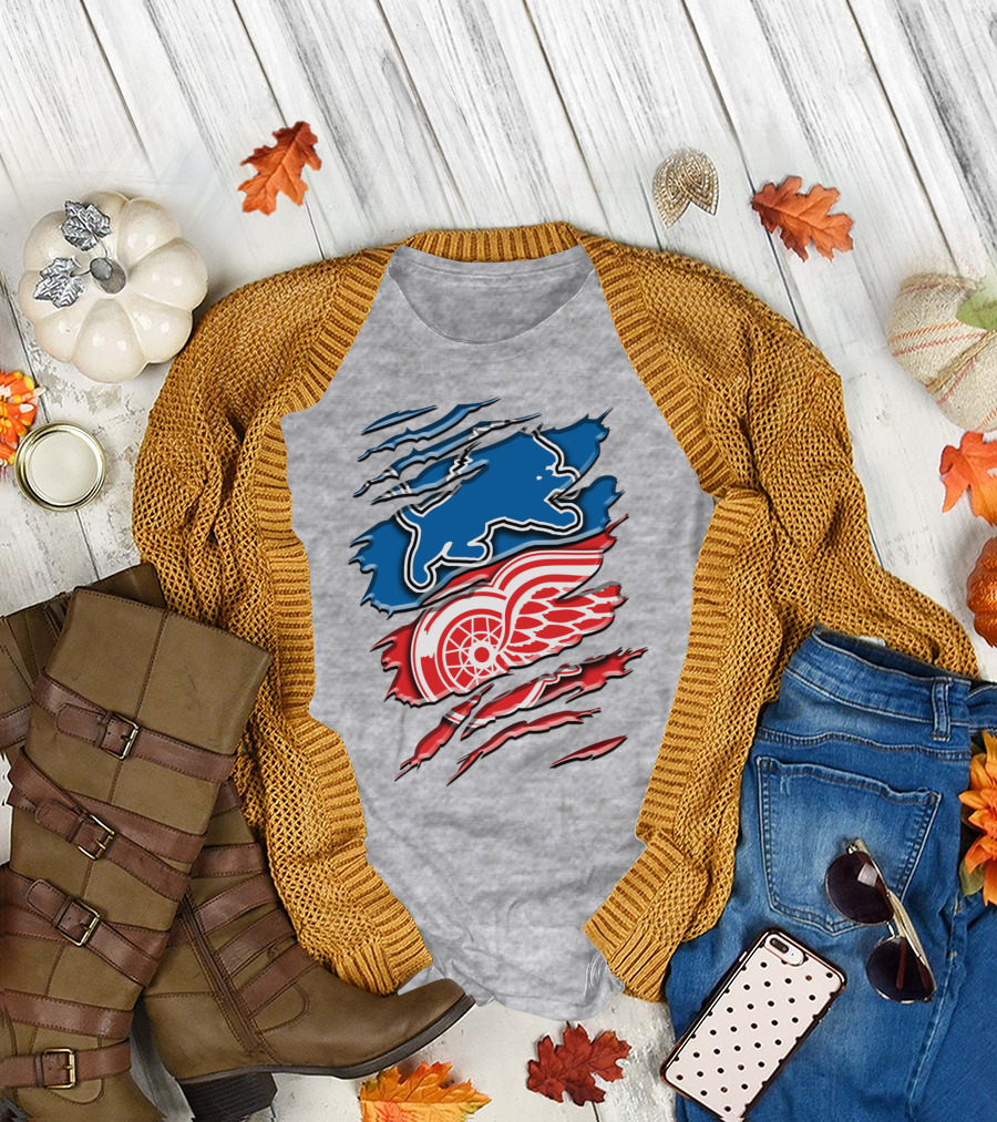 Detroit Red Wings Buffalo Sabres Vintage Mashup T-Shirt