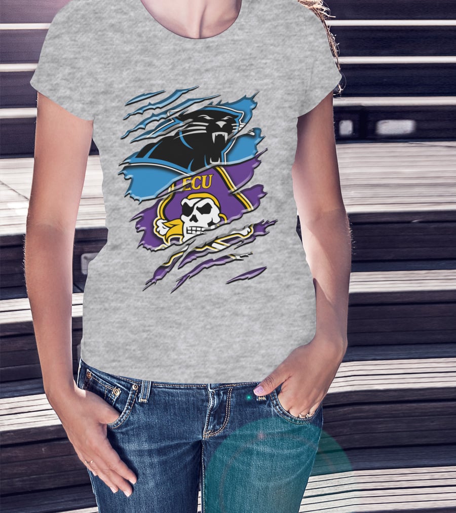 Carolina Panthers Ecu Pirates Rah T-Shirt